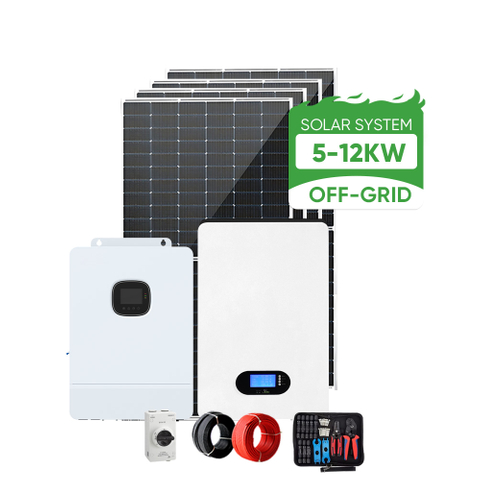 Syst&egrave;me d'&eacute;nergie solaire hors r&eacute;seau tout-en-un 5-12 kW avec batterie LiFePO4 et onduleur