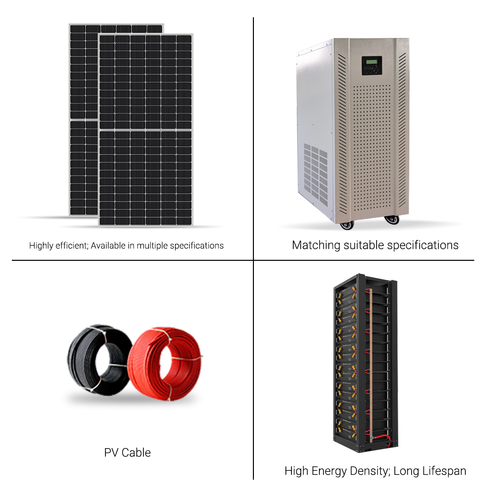 All-in-One 20-50KW Off-Grid Solar Power System - Kumpletong Hybrid Solution na may LiFePO4 Battery Bank