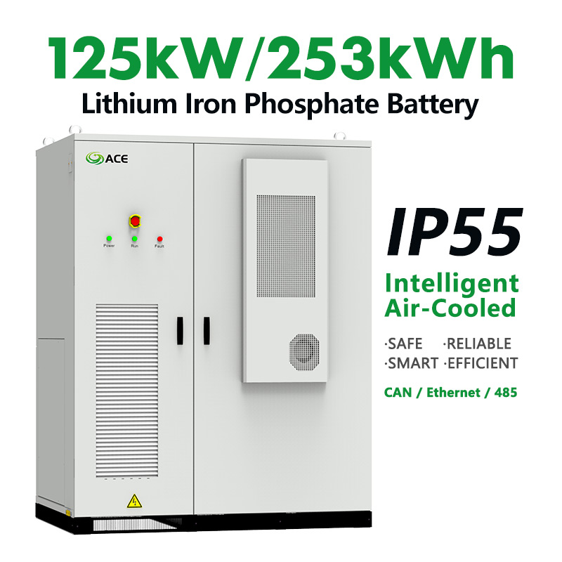 Sistema de almacenamiento de energ&iacute;a C&I refrigerado por aire de 125 kW 253 kWh, sistema de almacenamiento de energ&iacute;a con bater&iacute;a LiFePO4 (BESS) IP55 para proyectos comerciales e industriales