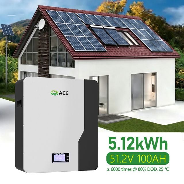 Солнечная батарея ACE 5,12 кВтч, 51,2 В, 100 Ач LiFePO4 | RS485 CAN, 6000 циклов, гарантия 10 лет